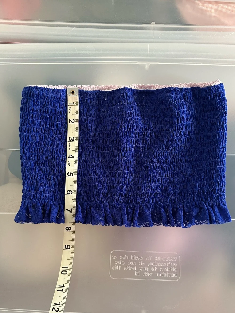 Intimately Free People Smocked Textured Bandeau Tube Top Size Medium Loungewear
